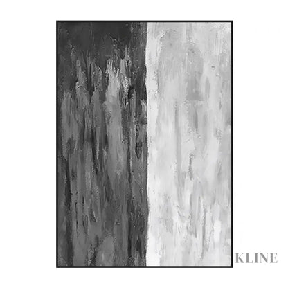 Gray and White Vertical - Hand Painting