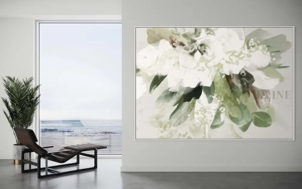 Green Abstract Bouquet - Hand Painting 自然の絵画
