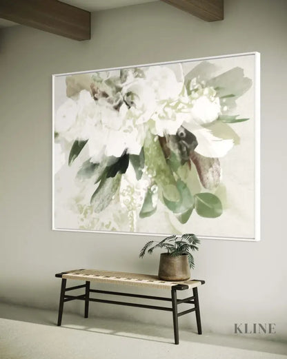 Green Abstract Bouquet - Hand Painting