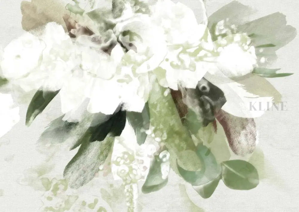 Green Abstract Bouquet - Hand Painting 自然の絵画