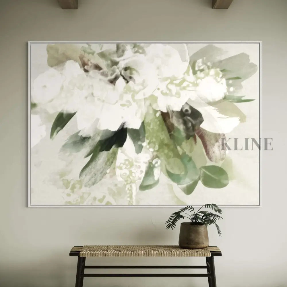 Green Abstract Bouquet - Hand Painting