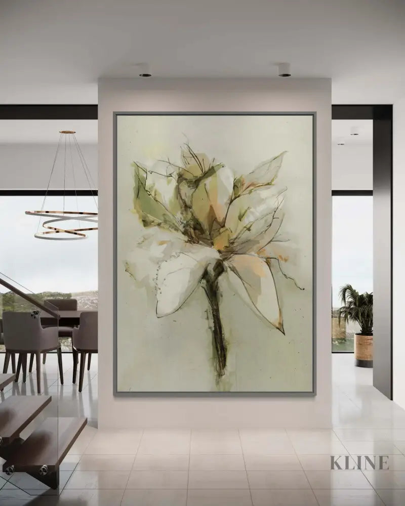 Green Bloom - Hand Painting