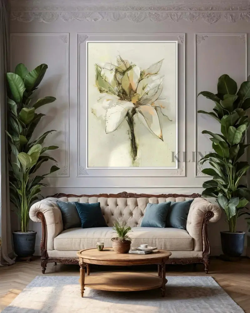 Green Bloom - Hand Painting Vente du vendredi noir