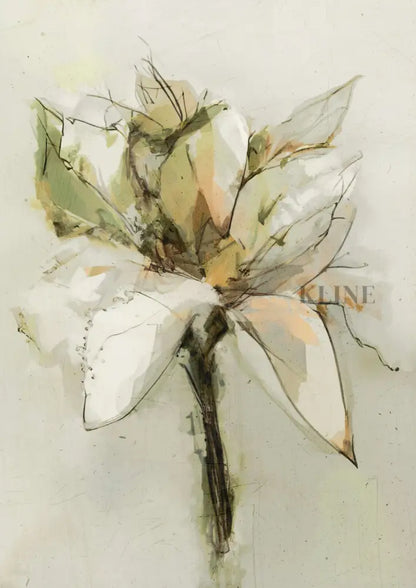 Green Bloom - Hand Painting