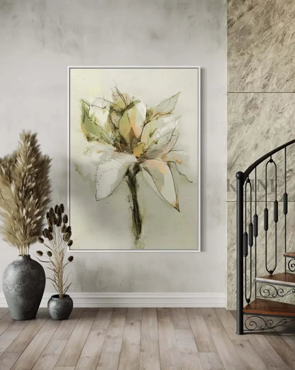 Green Bloom - Hand Painting