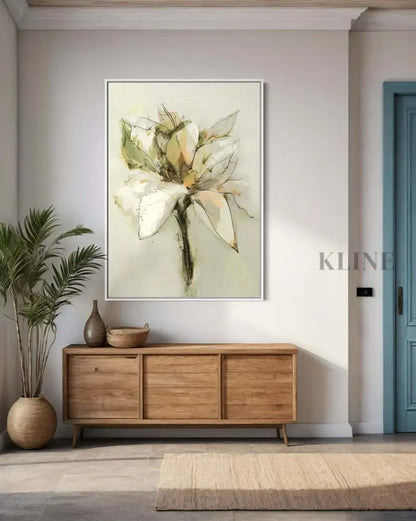 Green Bloom - Hand Painting