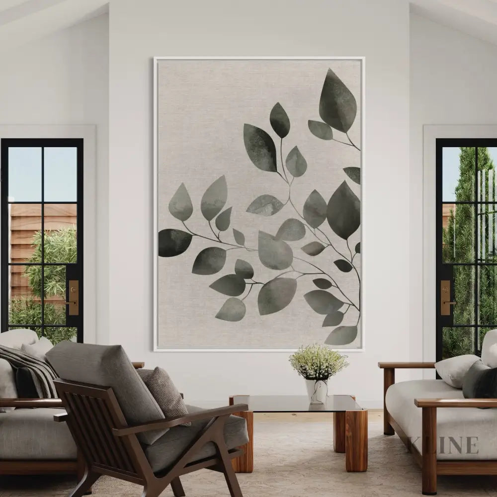 Green Vine 1 - Hand Painting Flower Wall Art