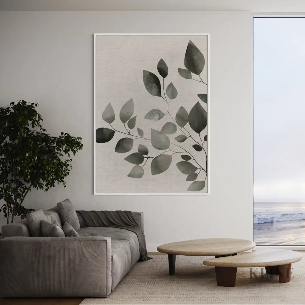 Green Vine 1 - Hand Painting Flower Wall Art