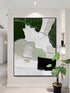 Green White Mix Textured Painting - Hand Painting