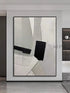 Grey Black and White Textured Painting - Hand Painting