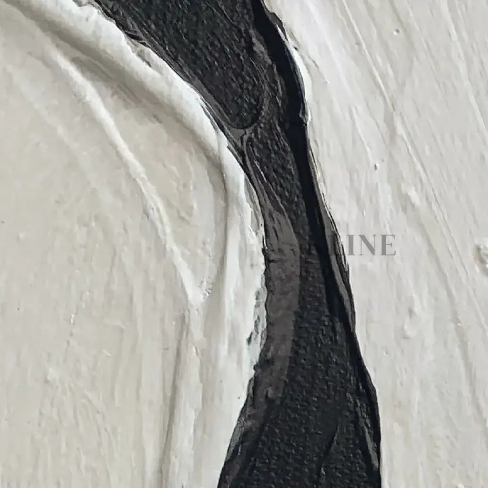 Handmade Black and White - Hand Painting Arte de pared grande