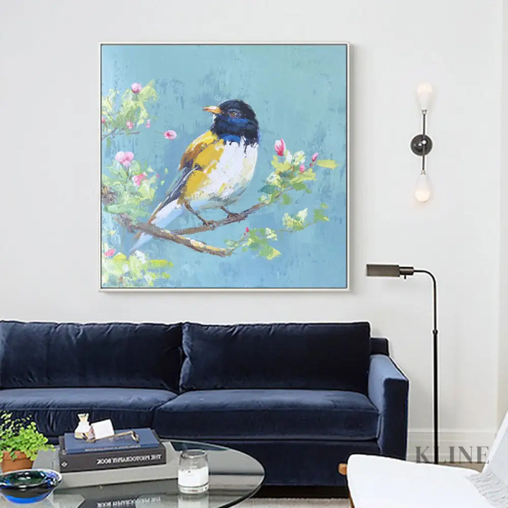 Handmade Oil Painting Bird - Kline Collective 