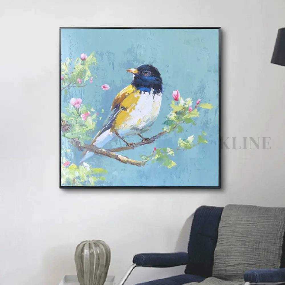 Handmade Oil Painting Bird - Kline Collective Dipinti e decorazioni murali per hotel