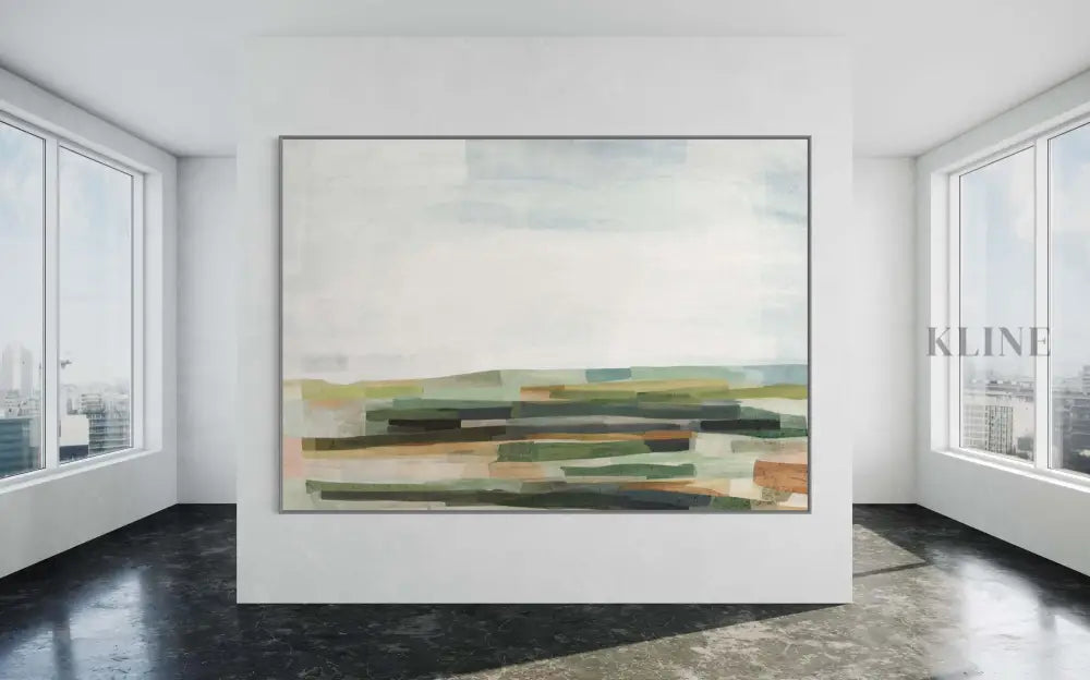Harvest Abstract - Hand Painting Art mural vert