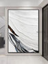 Heavy White and Black Textured Painting - Hand Painting