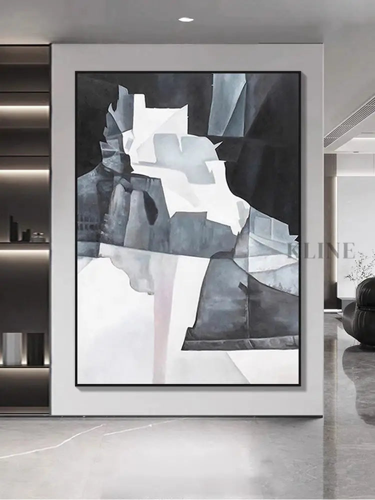 Hidden City - Hand Painting Peintures en noir et blanc