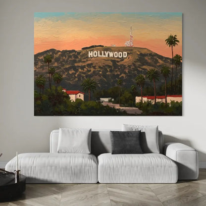Hollywood Sunset Dreams - Hand Painting