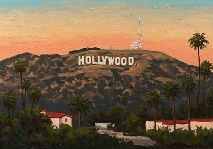 Hollywood Sunset Dreams - Hand Painting