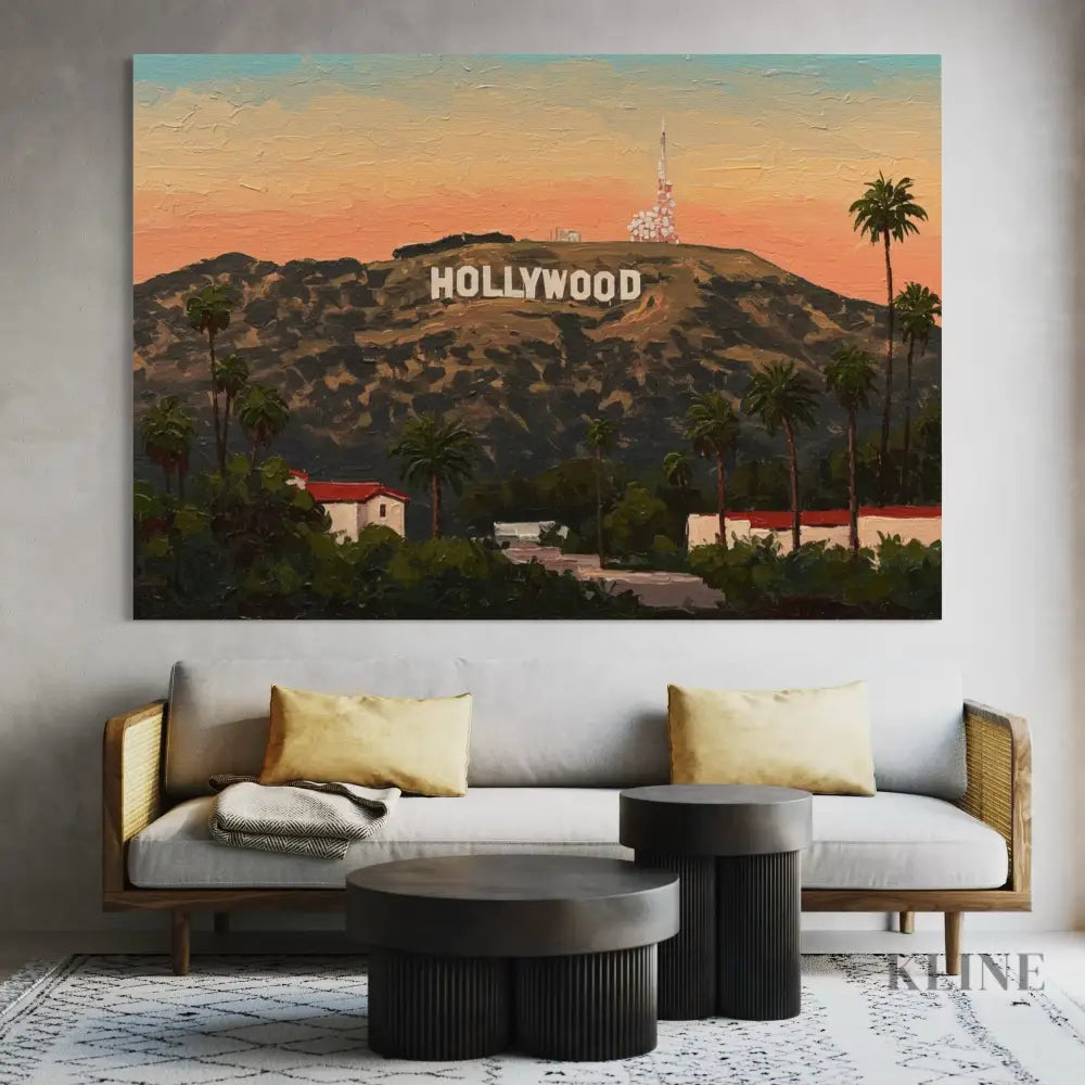 Hollywood Sunset Dreams - Hand Painting