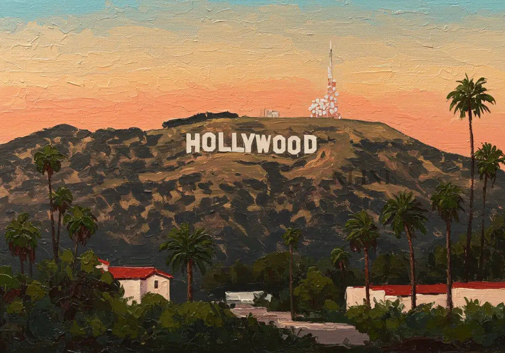 Hollywood Sunset Dreams - Hand Painting