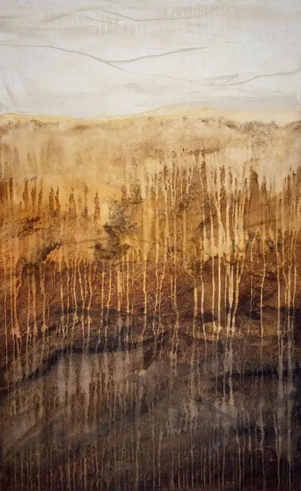 Honeycomb I - Hand Painting Wandkunst für das Esszimmer