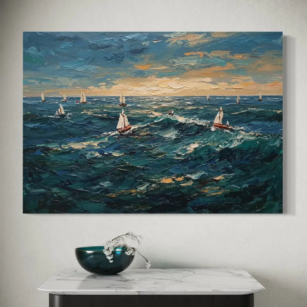 Impression of the Open Sea - Hand Painting