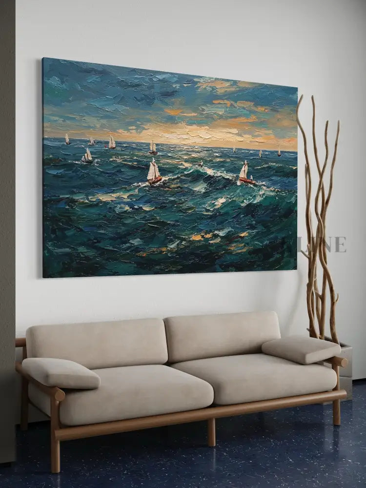 Impression of the Open Sea - Hand Painting