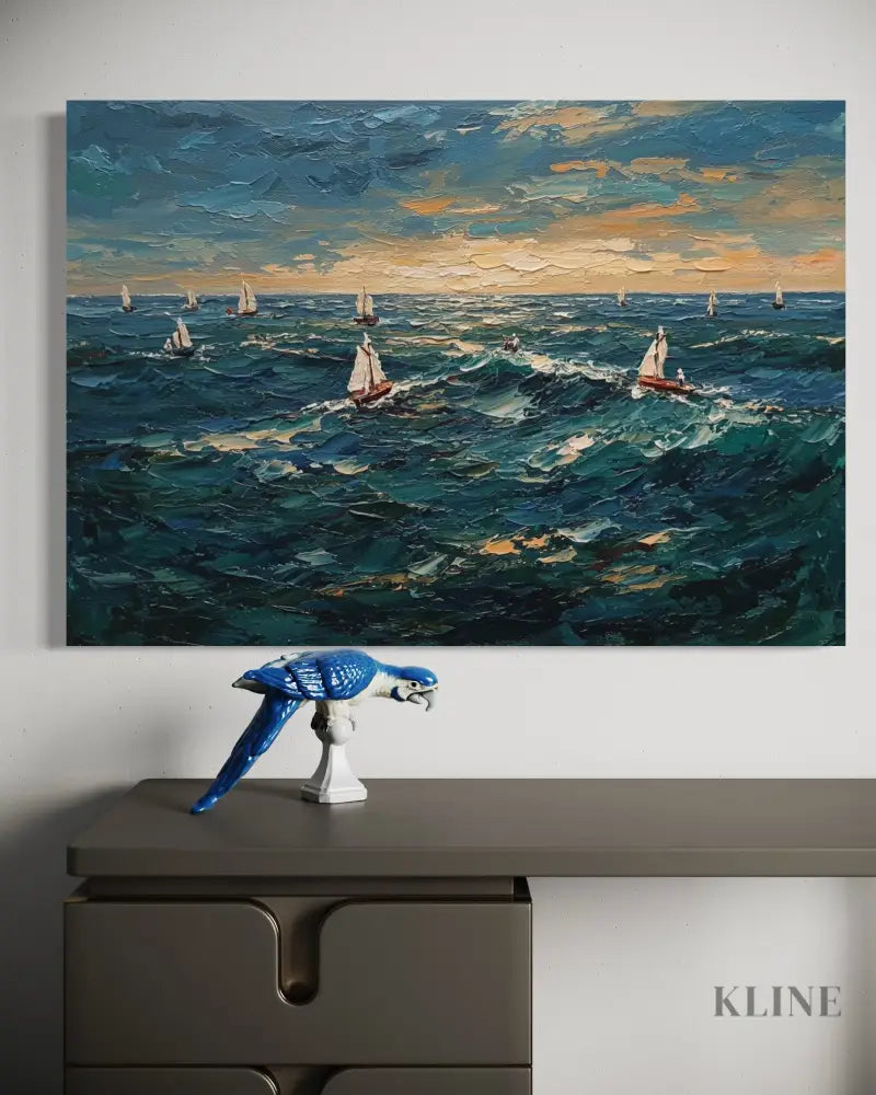 Impression of the Open Sea - Hand Painting