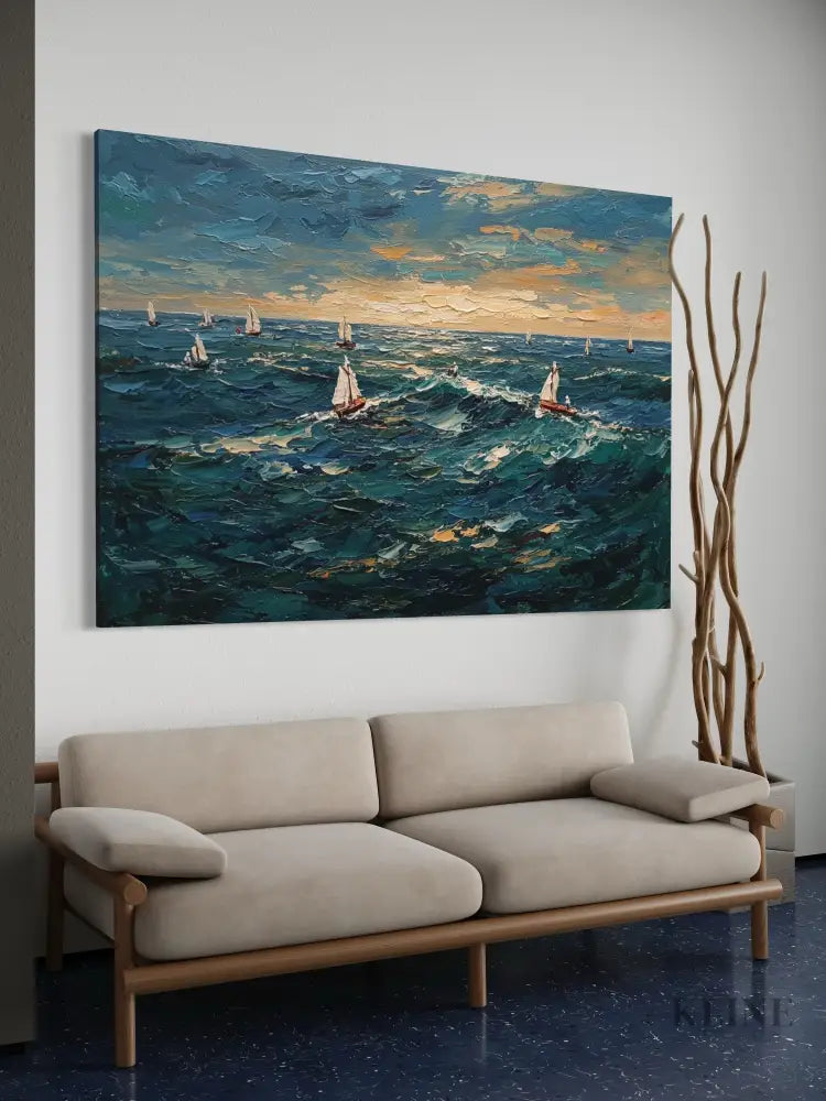 Impression of the Open Sea - Hand Painting