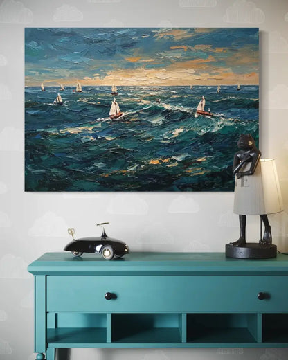 Impression of the Open Sea - Hand Painting
