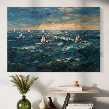 Impression of the Open Sea - Hand Painting