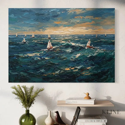 Impression of the Open Sea - Hand Painting