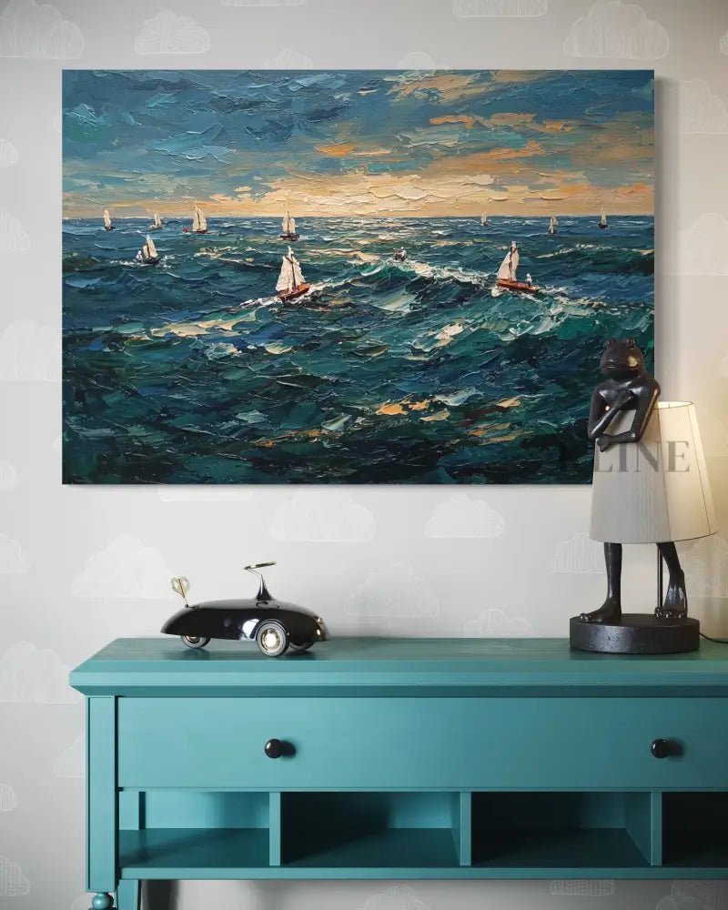 Impression of the Open Sea - Hand Painting