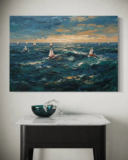 Impression of the Open Sea - Hand Painting