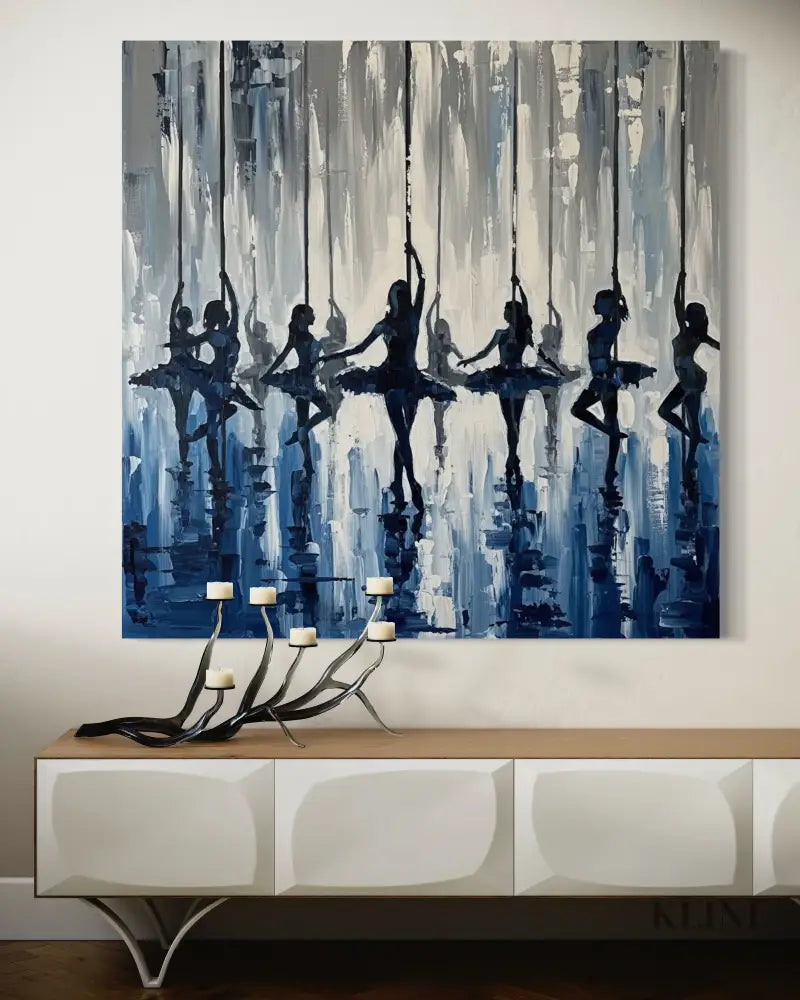 Indigo Pirouettes - Hand Painting