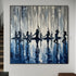 Indigo Pirouettes - Hand Painting