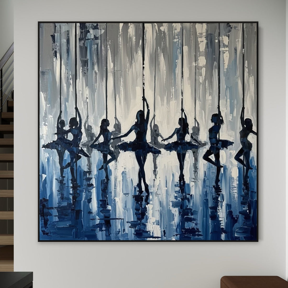 Indigo Pirouettes - Hand Painting