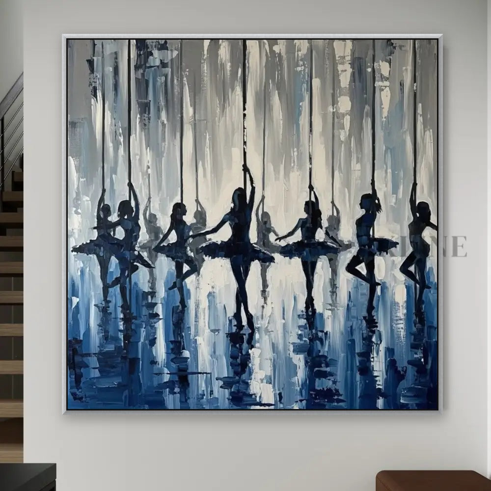 Indigo Pirouettes - Hand Painting