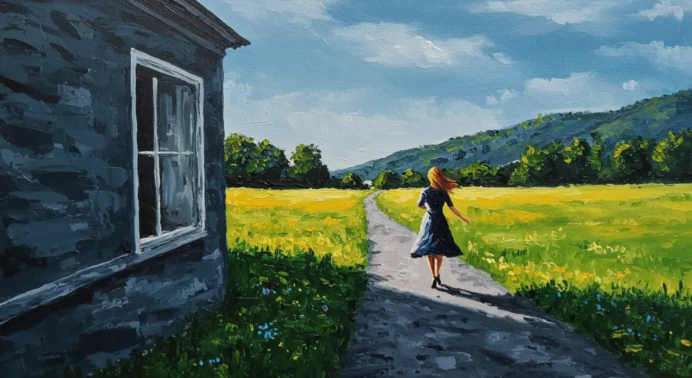 Inspired by Edward Hopper 2 - Hand Painting John Rey U.