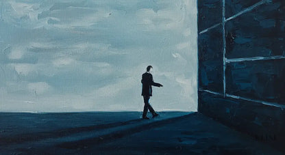 Inspired by Edward Hopper 3 - Hand Painting
