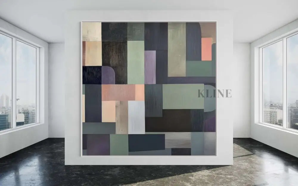 Inspired by Paul Klee 3 - Hand Painting Dining Room Wall Art
