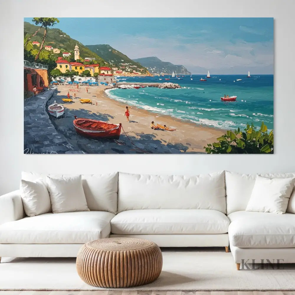 Italian Riviera Reverie - Hand Painting