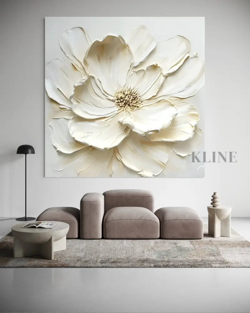 Ivory Magnolia - Hand Painting 