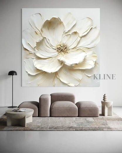 Ivory Magnolia - Hand Painting