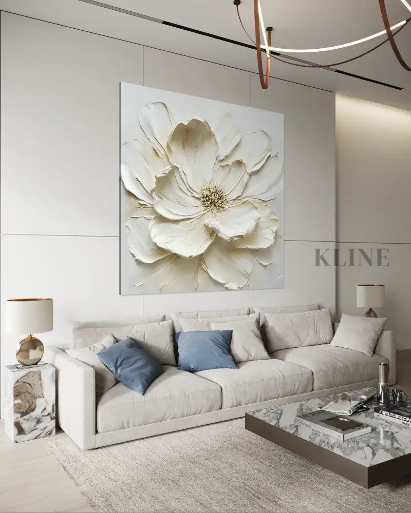 Ivory Magnolia - Hand Painting