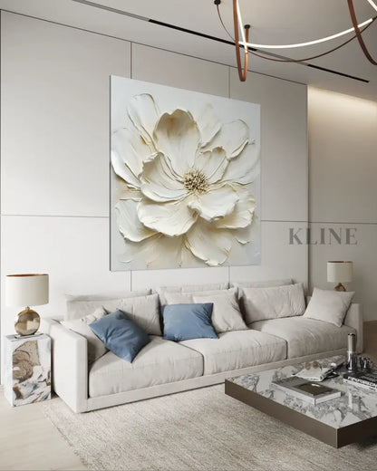 Ivory Magnolia - Hand Painting