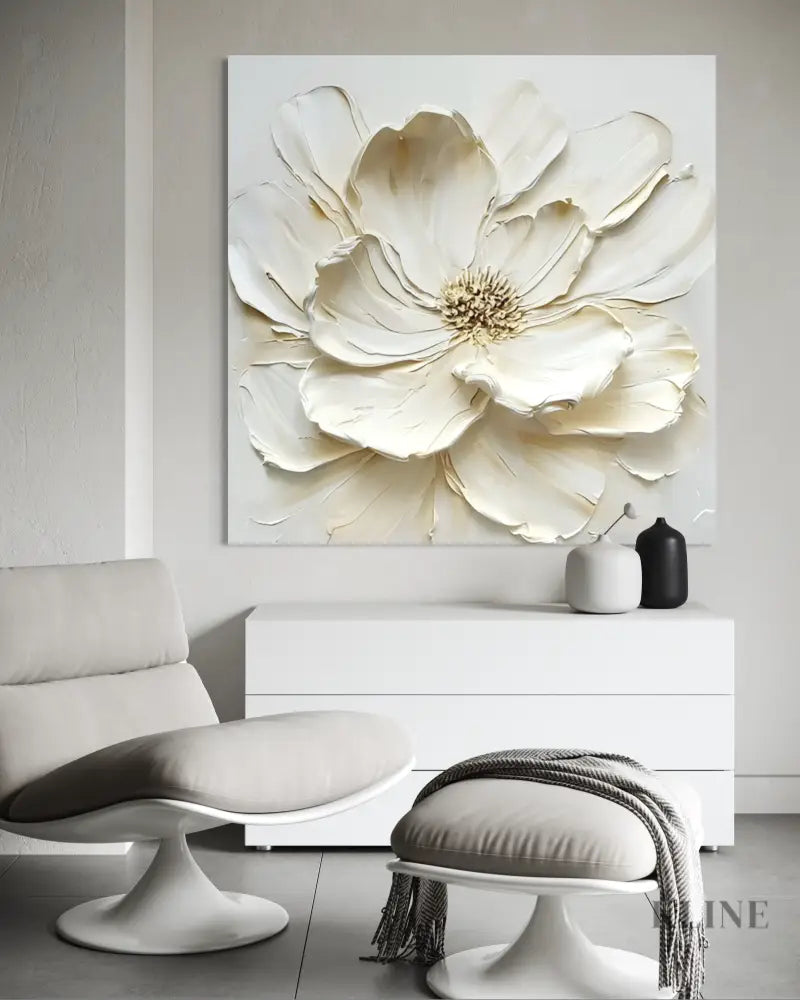 Ivory Magnolia - Hand Painting