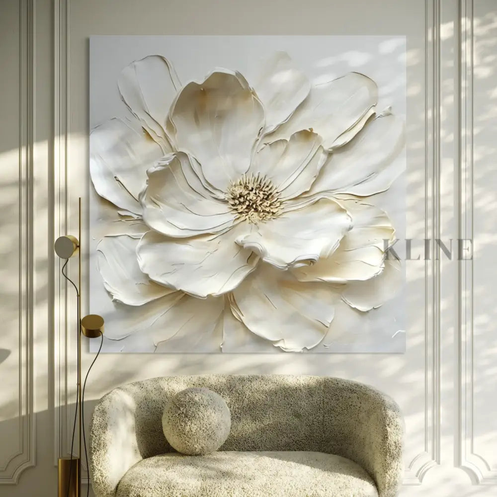 Ivory Magnolia - Hand Painting 