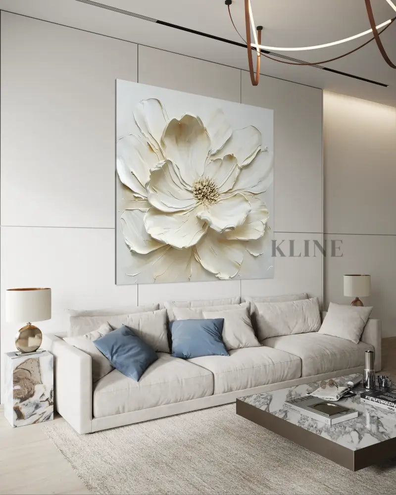 Ivory Magnolia - Hand Painting