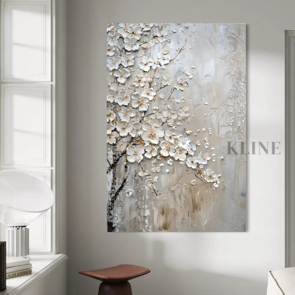 Ivory Petal Relief - Hand Painting 